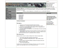 Tablet Screenshot of gatewayalpacas.com